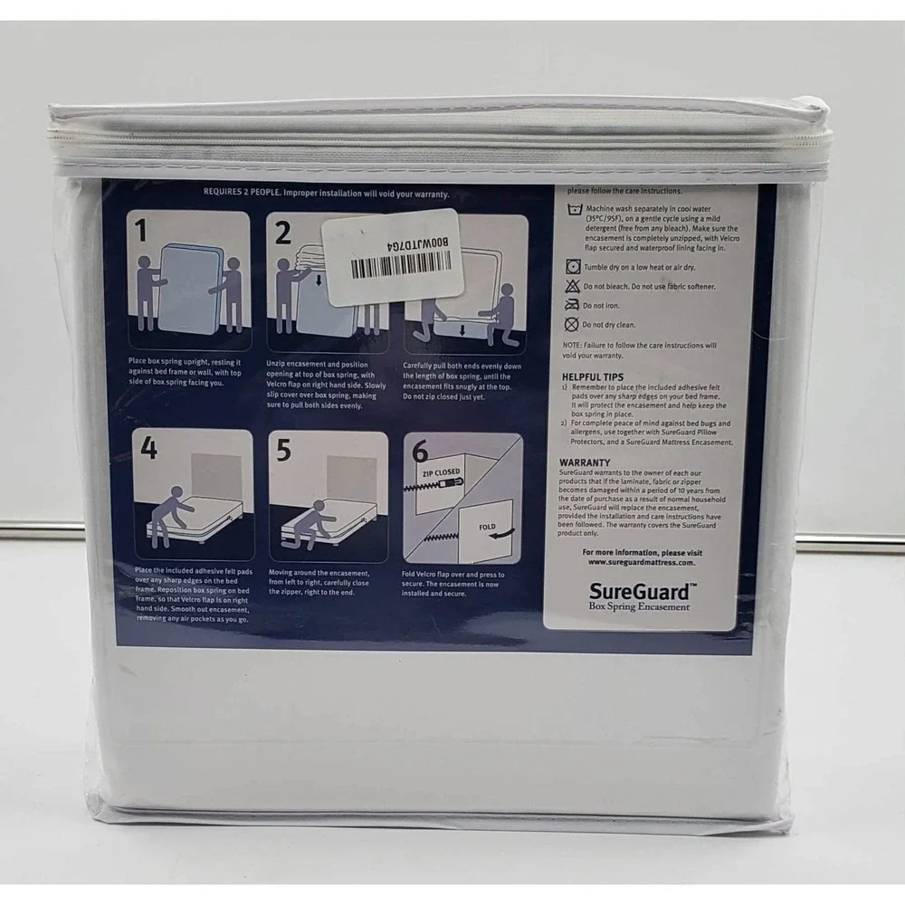 SureGuard Queen Size 100 Waterproof Spring Encasement